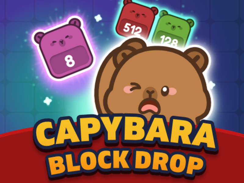 Gêm Gollwng Bloc Capybara ar-lein