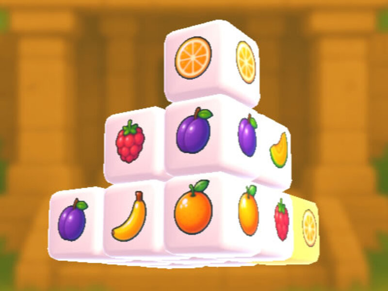 Gêm Ffrwythau Mahjong 3d ar-lein