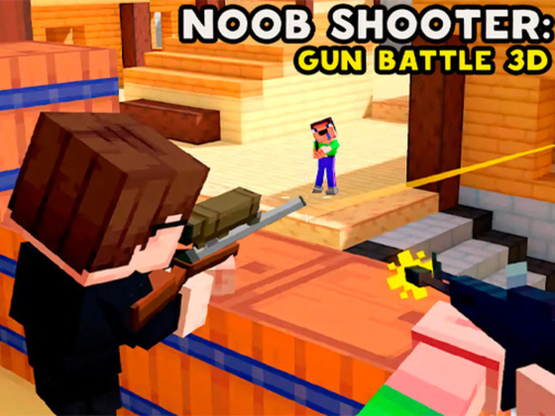Gêm Noob Shooter: Gun Battle 3d ar-lein