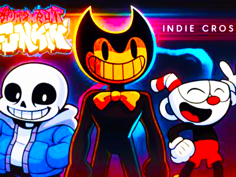 Gêm Croes FNF vs indie ar-lein