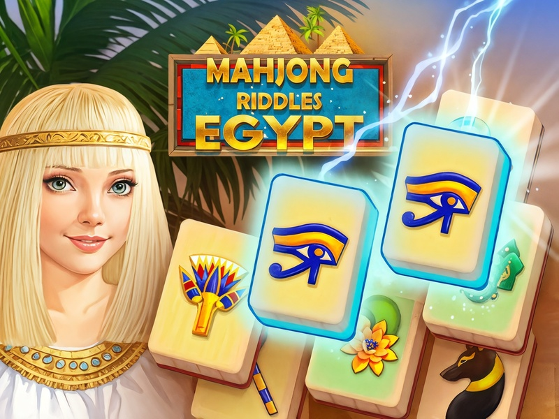 Gêm ROWDLES MAHJONG: yr Aifft ar-lein