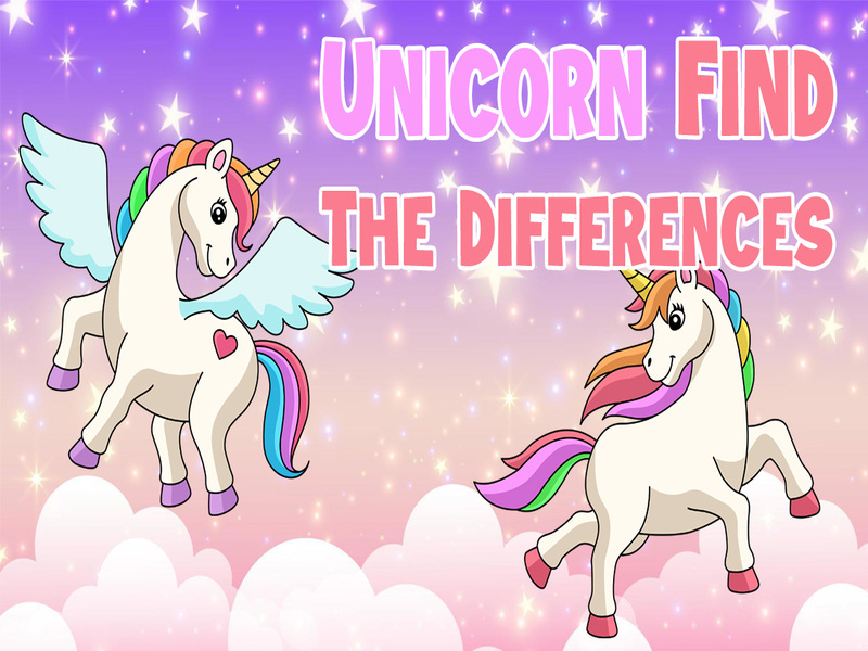 Gêm Unicorn yn dod o hyd i'r gwahaniaethau ar-lein