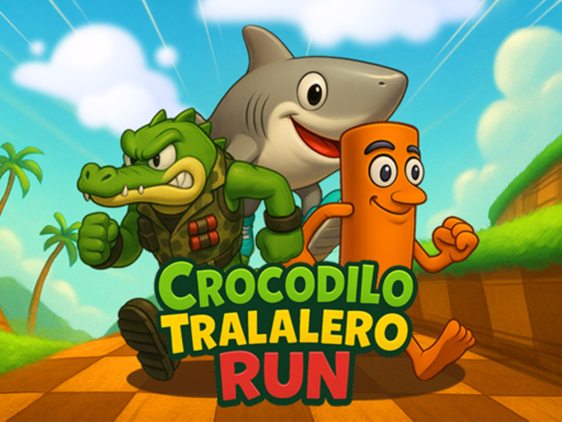 Gêm Rhediad tralalero crocodilo ar-lein